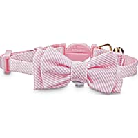 Bond & Co. Pink Seersucker Breakaway Bowtie Kitten Collar