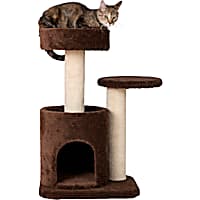Armarkat Real Wood Cat Tree Carpeted Gym Scratching Post F3005 Coffee Brown