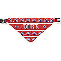Custom Personalization Solutions Personalized Stars And Stripes Dog Bandana Collar Cover