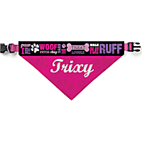 Custom Personalization Solutions Personalized Woof Dog Bandana Collar Cover Pink