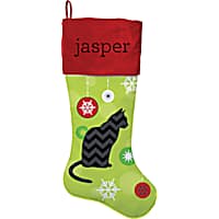 Custom Personalization Solutions Personalized Chevron Cat Stocking