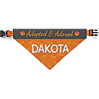 Custom Personalization Solutions Adopted & Adored Personalized Pet Bandana Collar Cover