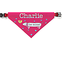 Custom Personalization Solutions Be Mine Personalized Dog Bandana Collar Cover