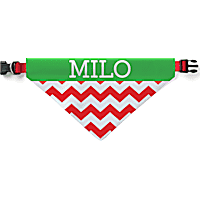 Custom Personalization Solutions Christmas Chevron Personalized Pet Bandana Collar Cover