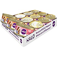 Halo Adult Grain Free Chicken, Salmon & Turkey Recipe Variety Pack Canned Cat Food