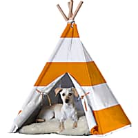 Zoovilla Pet Teepee Orange Stripe
