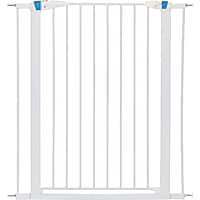 Midwest WalkThru Steel Pet Gate with Safety Glow Framed for Dogs in Graphite