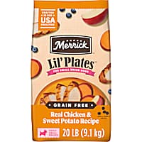 Merrick Lil Plates Premium Grain Free Real Chicken and Sweet Potato Kibble Dry Food for Small Dogs