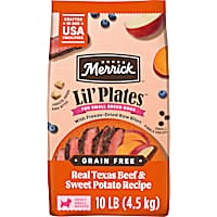 Merrick Lil Plates with Raw Bites Grain Free Texas, Beef and Sweet Potato Kibble Dry Dog Food
