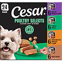 Cesar Loaf in Sauce Adult Wet Dog Food Poultry Flavors Variety Pack