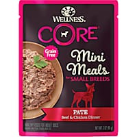 Wellness CORE Natural Grain Free Small Breed Mini Meals Pate Beef & Chicken Dinner Wet Dog Food