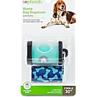 So Phresh Navy and Aqua Waste Bag Dispenser with Refills for Dogs