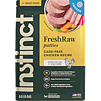 Instinct Frozen Raw Patties Grain Free Cage Free Chicken Recipe Dog Food