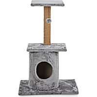 EveryYay Essentials Grey Lookout Loft 3-Level Cat Tree with Condo