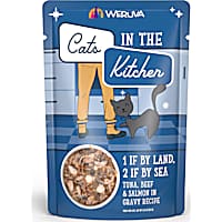 Cats in the Kitchen Originals 1 If By Land, 2 If By Sea Tuna, Beef & Salmon in Gravy Recipe Wet Cat Food