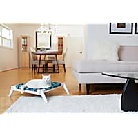 Primetime Petz Designer Pet Lounge with Reversible Fabric Hammock Blue Triangles/Solid Teal for Cats
