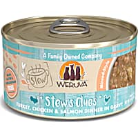 Weruva Stew! Stew's Clues Turkey, Chicken & Salmon Dinner in Gravy Wet Cat Food