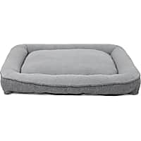EveryYay Snooze Fest Grey Rectangle Lounger Dog Bed