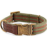 Reddy Olive Webbed Dog Collar