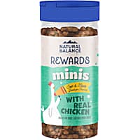Natural Balance Treats Mini Rewards Grain Free Soft & Chewy Chicken Formula Dog Treats