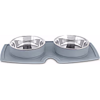 EveryYay Dining In Silicone Double Diner Dog Bowl Set