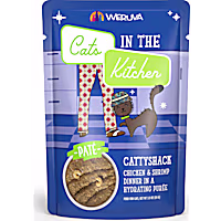 Cats in the Kitchen Slide 'n Serve Pate Cattyshack Chicken & Shrimp Dinner in a Hydrating Puree Wet Cat Food