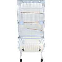 YML Open Top White Parrot Cage With Stand