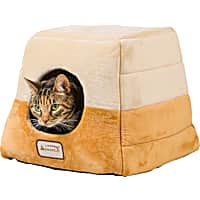 Armarkat House Cat Bed in Brown and Beige
