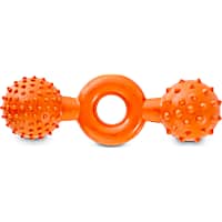 Leaps & Bounds Chomp and Chew Rubber Dumbbell Dog Toy in Assorted Colors
