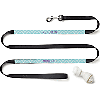 Custom Personalization Solutions Personalized Blue Quatrefoil Dog Leash