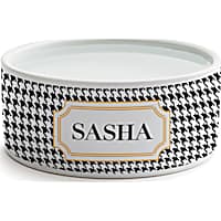 Custom Personalization Solutions Personalized Houndstooth Dog Bowl