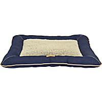Dallas Manufacturing Denim Pillow Grey Piping Dog Bed