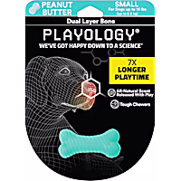 Playology Dual Layer Bone Peanut Butter Dog Toy