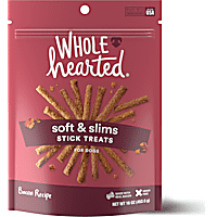 WholeHearted Grain Free Soft and Chewy Bacon Recipe Dog Stick Treats