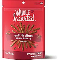 WholeHearted Grain Free Soft and Chewy Beef Recipe Dog Stick Treats
