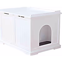 TRIXIE Wooden Pet House White Litter Box