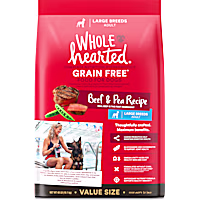 WholeHearted Grain Free Large Breed Beef and Pea Recipe Adult Dry Dog Food
