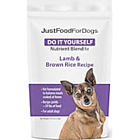 JustFoodForDogs Do-It-Yourself Lamb and Brown Rice Canister Dog Food Nutrients