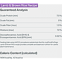 JustFoodForDogs Daily Diets Lamb & Brown Rice Frozen Dog Food