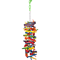 Caitec Paradise Waterfall Rope and Wood Bird Toy