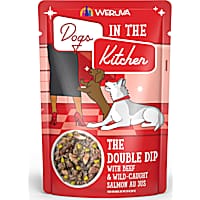 Dogs in the Kitchen The Double Dip with Beef & Wild Caught Salmon Au Jus Wet Dog Food Pouches