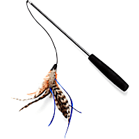 Leaps & Bounds Thrill & Chase Flexible Feathered Teaser Cat Toy