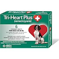 Tri-Heart Plus Chewable Tablets for Dogs 26 to 50 lbs.