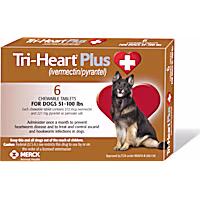 Tri-Heart Plus Chewable Tablets for Dogs 51 to 100 lbs.