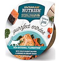 Rachael Ray Nutrish Purrfect Entrees Grain Free Natural Salmon & Veggies in Creamy Sauce Wet Cat Food