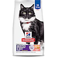 Hill's Science Diet Adult Sensitive Stomach & Skin Grain Free Salmon & Yellow Pea Recipe Dry Cat Food
