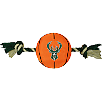 Pets First NBA Milwaukee Bucks Nylon Basketball Rope Toy for Dogs