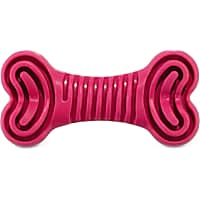 Leaps & Bounds Chomp & Chew Ribbed Rubber Bone Dog Toy in Assorted Colors