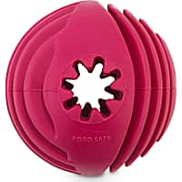 Leaps & Bounds Chomp & Chew Treat Dispenser Ball Dog Toy in Assorted Colors