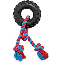Leaps & Bounds Toss & Tug Tire Rope Dog Toy